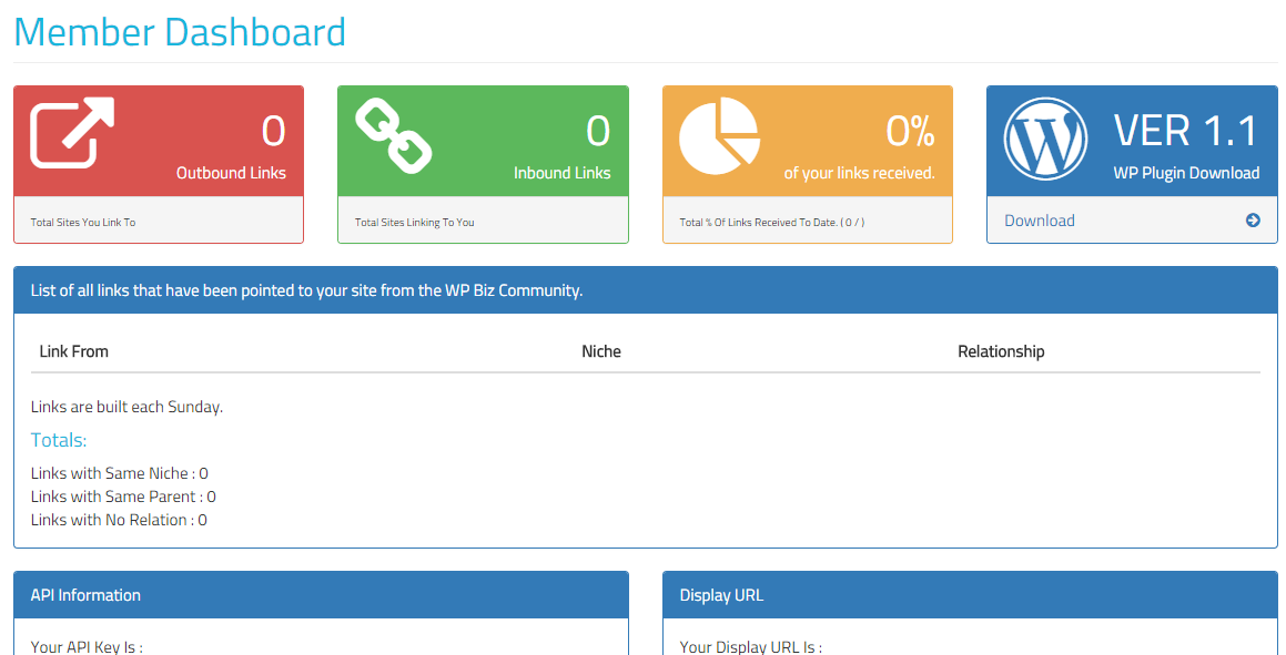 WP Biz Connect Dashboard